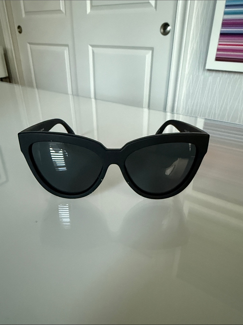 Le Specs Black Cat-Eye Sunglasses
